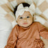 patterned-shabby-knot-oatmeal-oatmeal-dot Baby Bling Bows clips headbands - Sophia's Style-