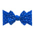 patterned-shabby-knot-royal-dot Baby Bling Bows clips headbands - Sophia's StylePATTERNED SHABBY KNOT-
