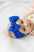 patterned-shabby-knot-royal-dot Baby Bling Bows clips headbands - Sophia's Style-