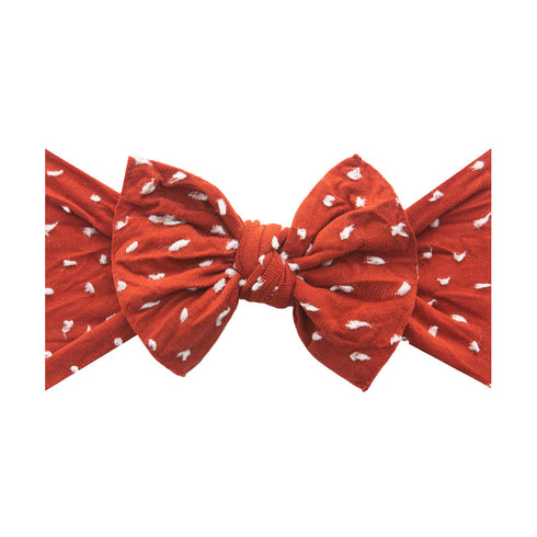 patterned-shabby-knot-sienna-dot Baby Bling Bows clips headbands - Sophia's StylePATTERNED SHABBY KNOT-