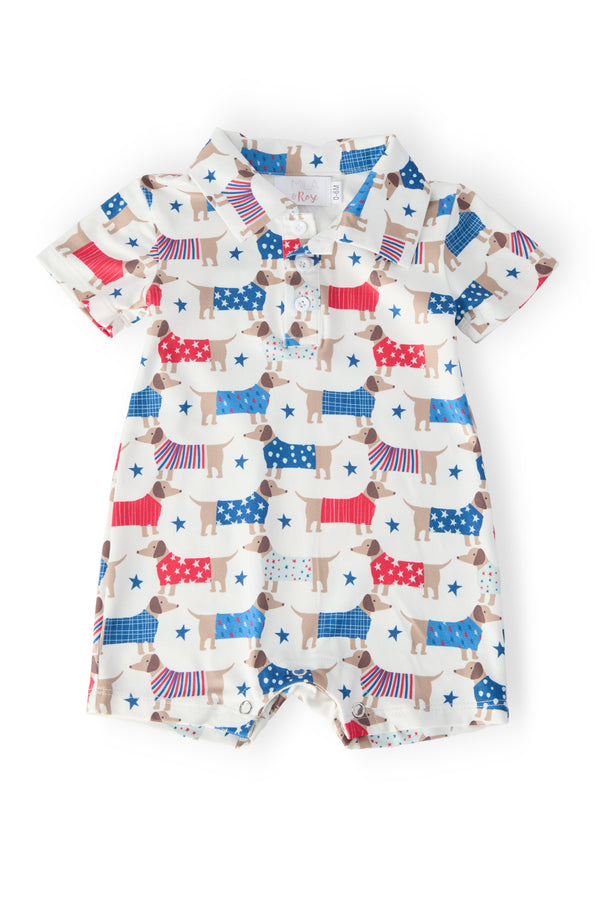 patriotic-pups-polo-shorty-one-piece-sophias-styleShorty One-Piece - Polo-1