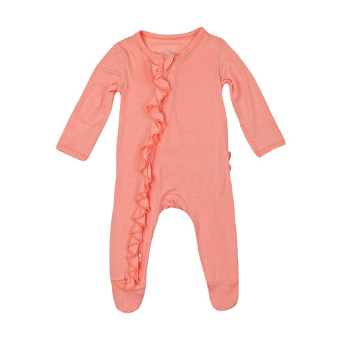 ruffle-2-way-zip-romper-peach Presley Couture at Sophia's Style-Baby Zip Romper-1