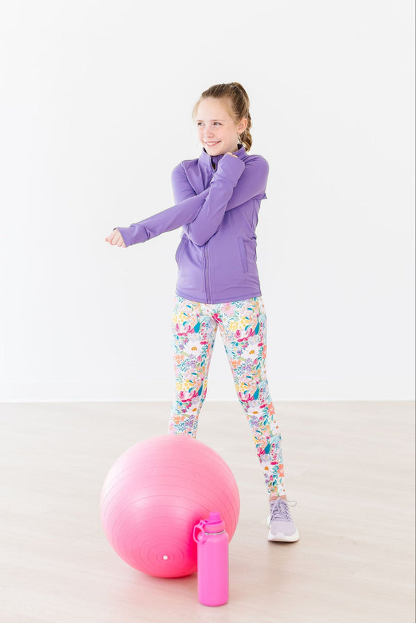 playful-purple-full-zip-ruffle-active-jacket Mila & Rose - Sophia's StyleActive Jacket-1