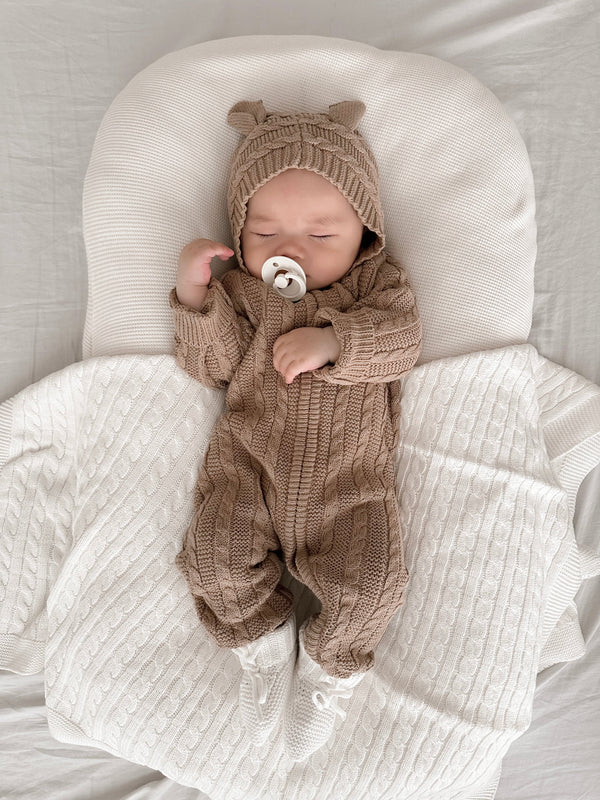 luna-luca-baby-bear-jumpsuit-acorn Luna and Luca Newborn Baby Clothes