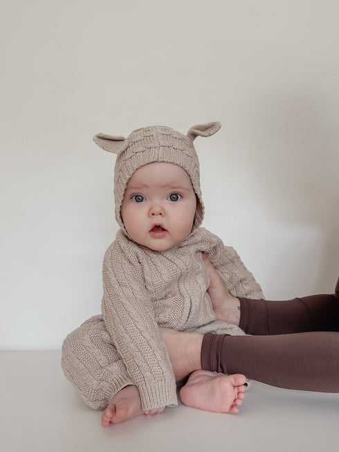 luna-luca-baby-bear-jumpsuit-heather-beige Luna and Luca Newborn Baby Clothes