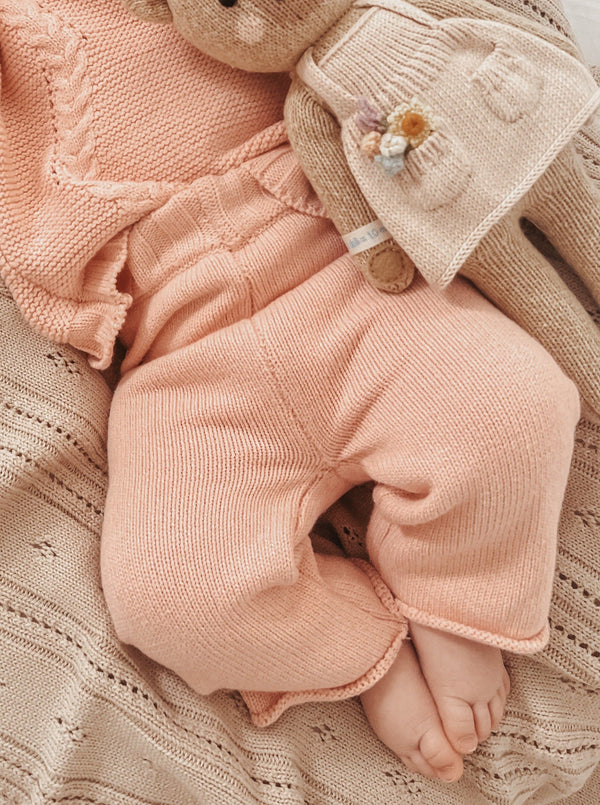 luna-luca-knit-pants-pink Luna and Luca Newborn Baby Clothes