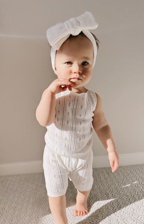 luna-luca-pointelle-romper-white Luna and Luca Newborn Baby Clothes