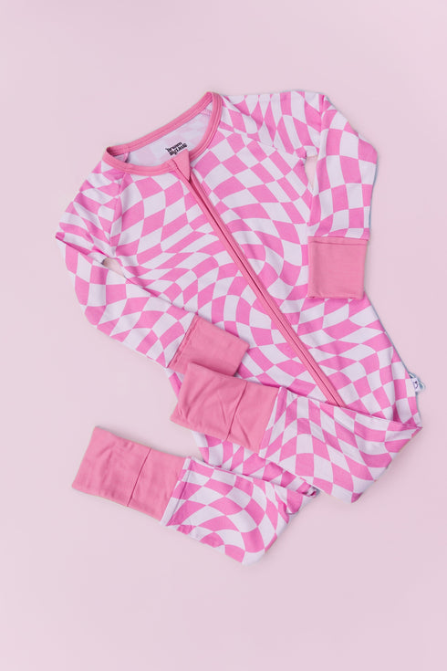 bubblegum-wavy-checkers-dream-romper Dream-Big-Little-Co-pajama-baby-blanket