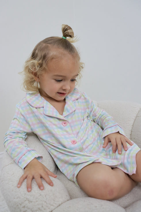 spring-gingham-girls-dream-gown Dream-Big-Little-Co-pajama-baby-blanket