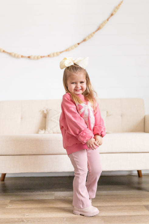 applique-floral-bow-crewneck-sweatshirt Little Joy Co - Sophia's Style-5