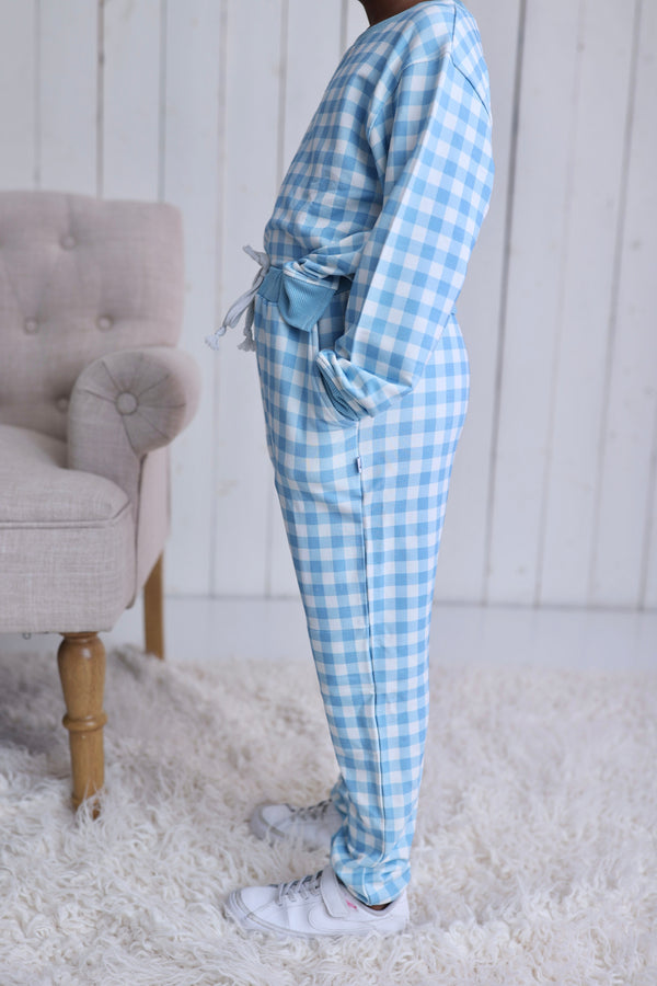 sky-blue-gingham-dream-jogger Dream-Big-Little-Co-pajama-baby-blanket