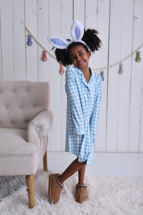 sky-blue-gingham-girls-dream-gown Dream-Big-Little-Co-pajama-baby-blanket