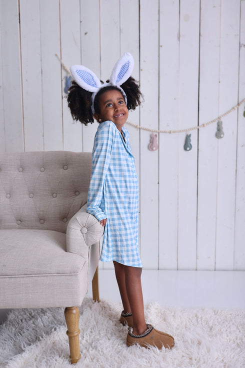 sky-blue-gingham-girls-dream-gown Dream-Big-Little-Co-pajama-baby-blanket