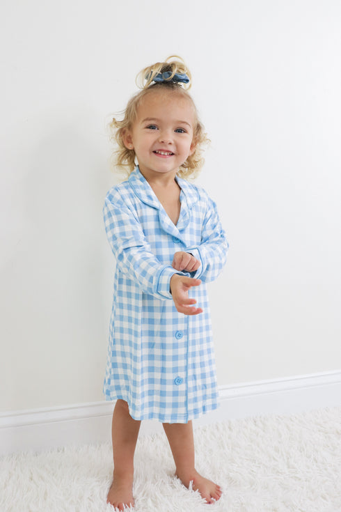sky-blue-gingham-girls-dream-gown Dream-Big-Little-Co-pajama-baby-blanket