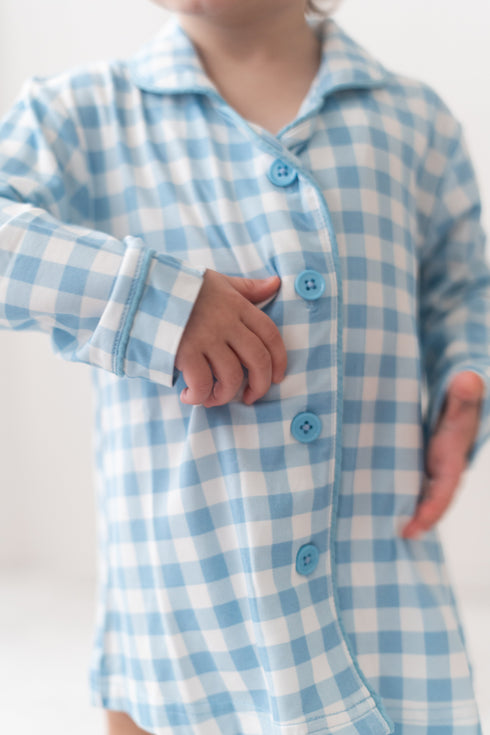 sky-blue-gingham-girls-dream-gown Dream-Big-Little-Co-pajama-baby-blanket