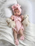 Oversized Bow Romper - Powder Pink