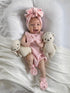 Oversized Bow Romper - Powder Pink