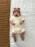 Crochet Knit Romper - Cream