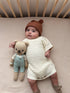 Crochet Knit Romper - Cream