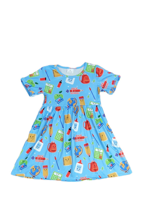 learning-has-no-limits-short-sleeve-milk-silk-dress Great Lakes kids - Sophia's Style-2