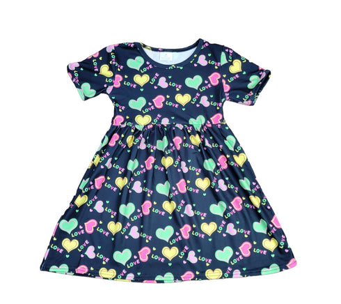 love-hearts-short-sleeve-milk-silk-dress Great Lakes kids - Sophia's Style-2
