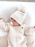 Chunky Purl Knit Romper - French Cream