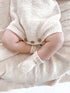Chunky Purl Knit Romper - French Cream