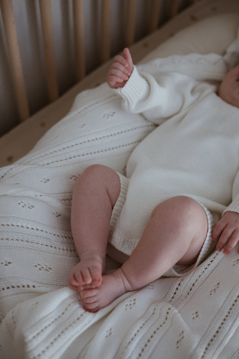 Essential Knit Romper - White