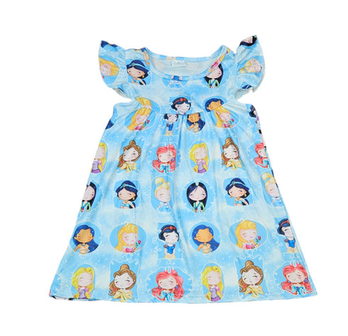 blue-happy-princess-milk-silk-flutter-dress Great Lakes kids - Sophia's Style-2