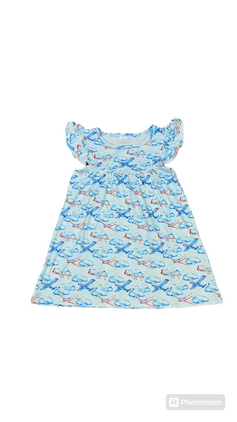 airplane-milk-silk-flutter-dress Great Lakes kids - Sophia's Style-2