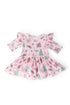 pink-christmas-3-4-sleeve-twirl-flutter-bodysuit Mila & Rose - Sophia's StyleTwirl Bodysuit - 3/4 Flutter-1