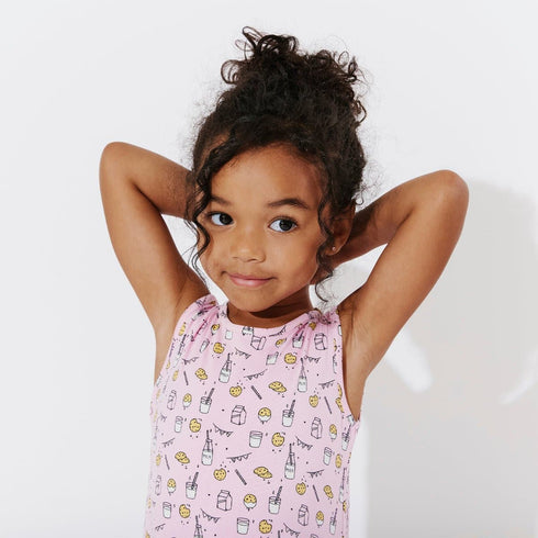 milk-cookies-pink-bamboo-girls-sleeveless-dress- - Sophia's Style -11