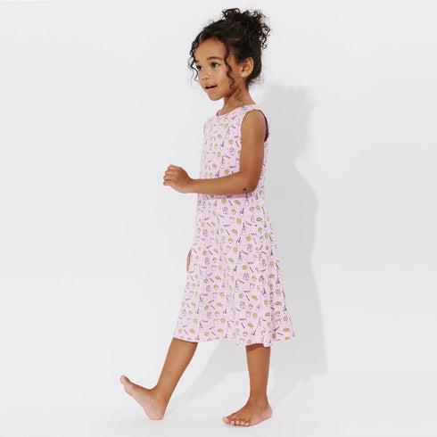 milk-cookies-pink-bamboo-girls-sleeveless-dress- - Sophia's Style -10