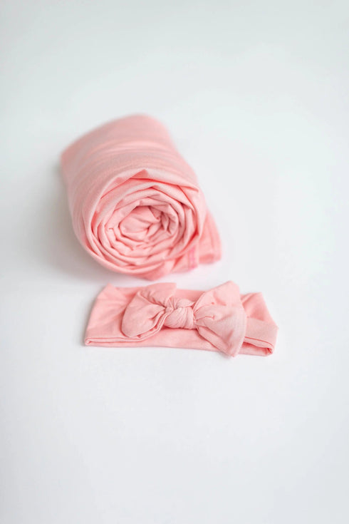 swaddle-blanket-hat-and-headband-set-pink-Sophia's Style-5