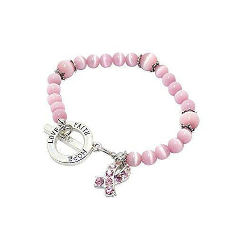 pink-cat-eye-cancer-bracelet-together-we-can-find-a-cure-Sophia's StyleBracelets-1