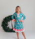 Pink Teal Nutcracker Lounge Gown