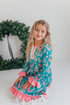 Pink Teal Nutcracker Lounge Gown