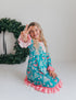 Pink Teal Nutcracker Lounge Gown