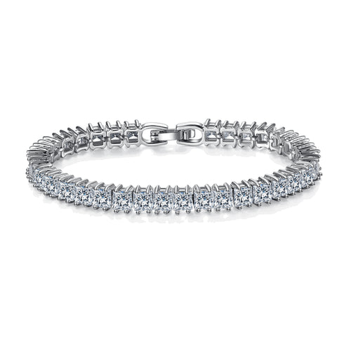 princess-cut-cubic-zirconia-tennis-bracelet-Sophia's StyleBracelets-1