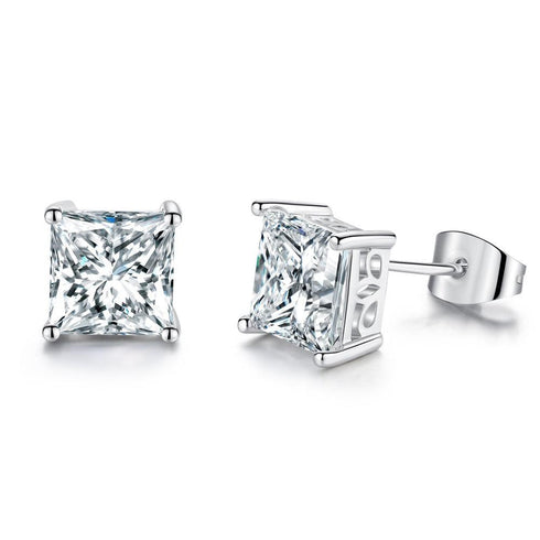 princess-cut-stud-earrings-cubic-zirconia-stud-earrings-Sophia's StyleEarrings-1