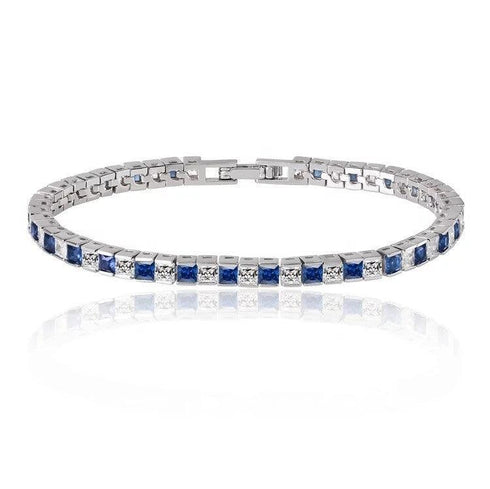 princess-cut-tennis-bracelet-with-cubic-zirconia-Sophia's StyleBracelets-1