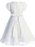 Just kids Girls Communion Dress with Floral Applique, Double Bow Waist Sash, and Satin Trim, Sizes 4-18 - SophiasStyle.com