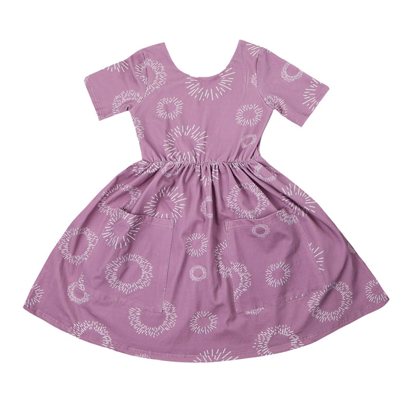 Purple Sunburst Twirl Dress