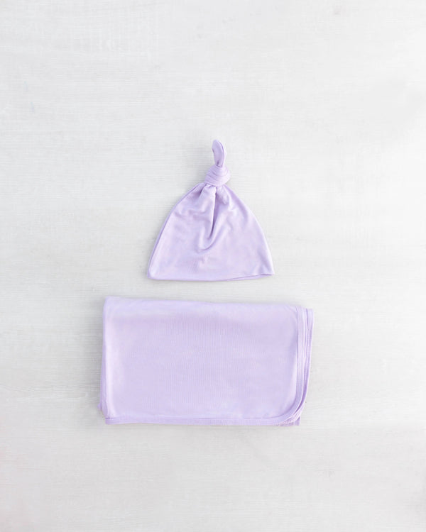 swaddle-blanket-hat-and-headband-set-purple-Sophia's StyleSwaddle Blankets & Hat / Headband Sets-1