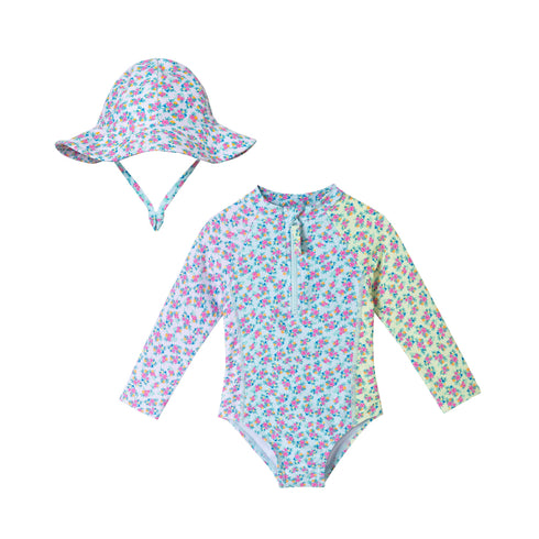 infant-0-24m-ls-rashguard-hat-set-floral Andy & Evan at Sophia's StyleSwimsuit-1