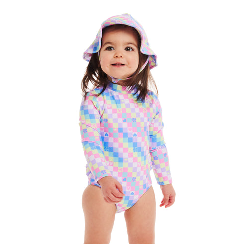 infant-0-24m-ls-rashguard-hat-set-checker Andy & Evan at Sophia's Style-2