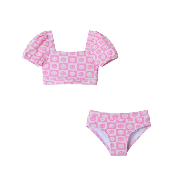 kids-2-6x-bikini-swimsuit-set-pink-smiley Andy & Evan at Sophia's StyleSwimsuit-1