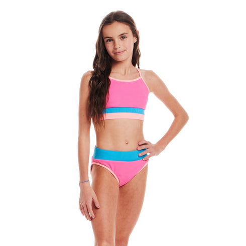 kids-4-16-two-piece-swimsuit-set-pink-color-block Andy & Evan at Sophia's Style-2