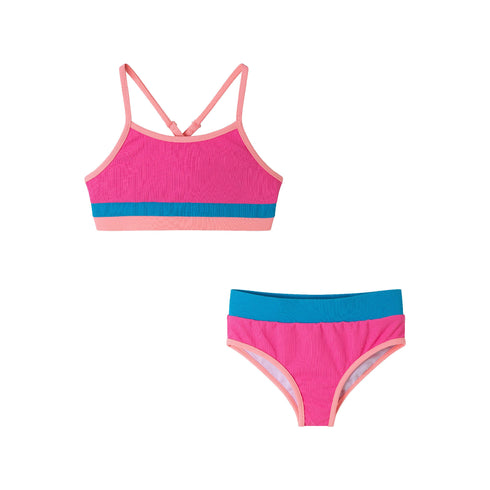 kids-4-16-two-piece-swimsuit-set-pink-color-block Andy & Evan at Sophia's StyleSwimsuit-1