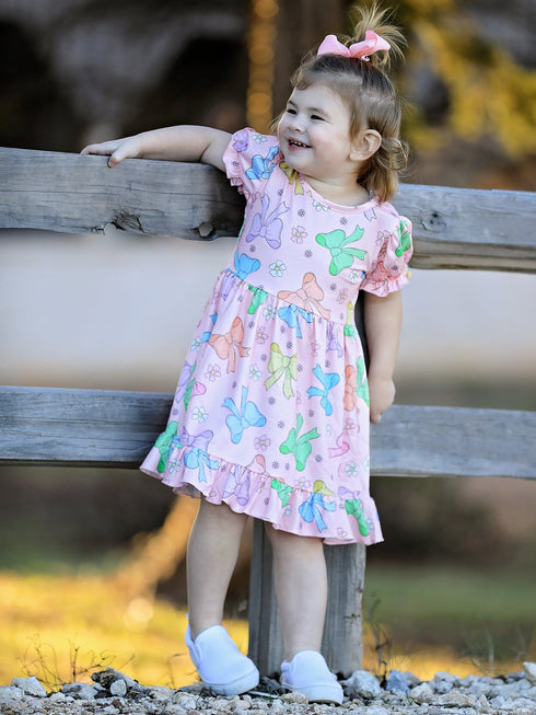 easter-colorful-bow-print-ruffles-girls-dress Rylee Faith Designs - Sophia's Style-2